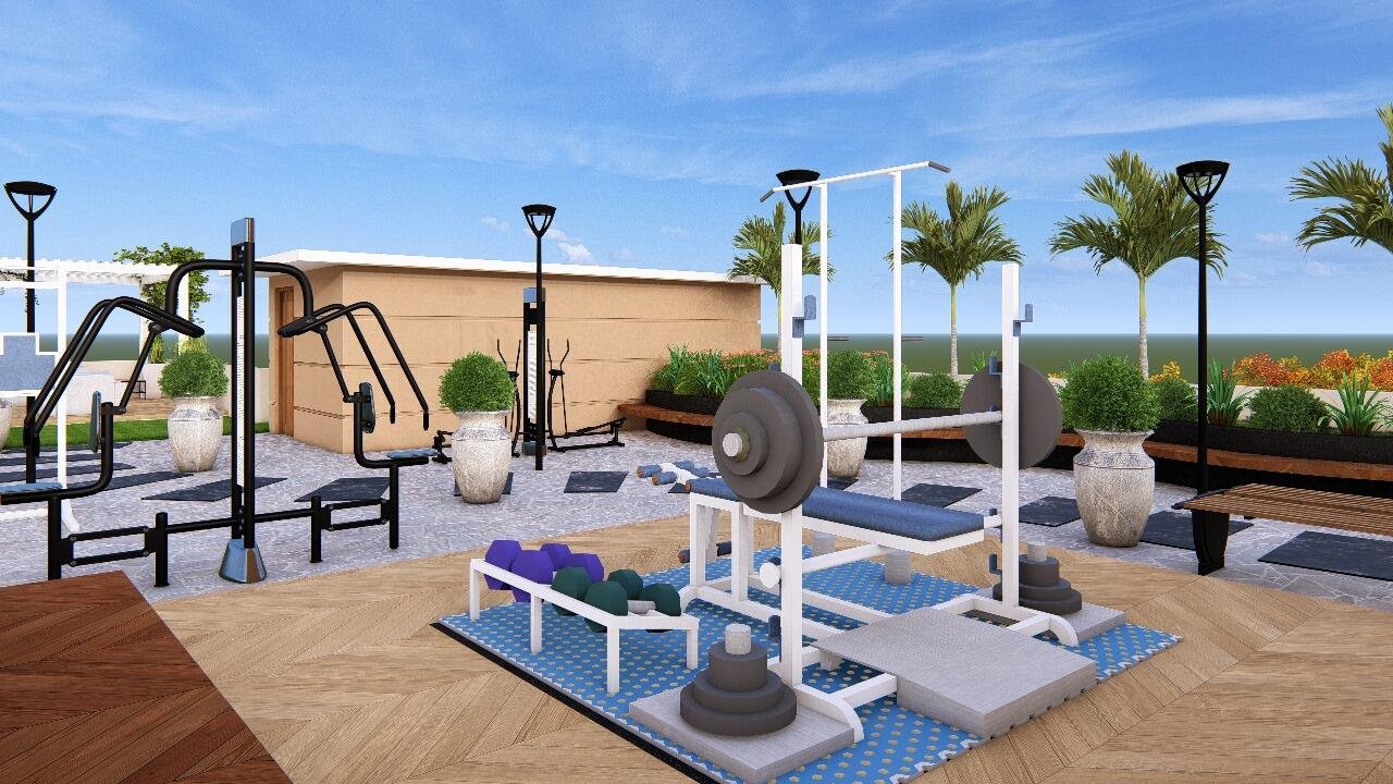 pavingstone terrace open gym